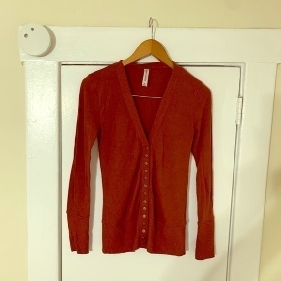 Zenana Outfitters Red-Orange Cardigan Size SMALL - Picture 1 of 5